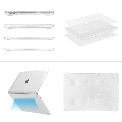 Another view of the MOSISO Sparkly Glitter Case Compatible with MacBook Neo Case 13