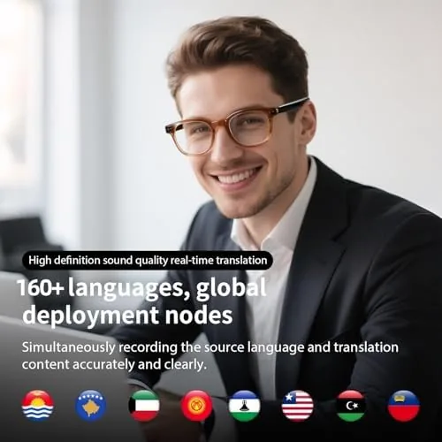 The AI Smart Glasses, Bluetooth Audio Glasses with Real-Time Translator (164 in real use