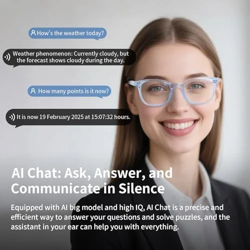 Another view of the AI Smart Glasses, Bluetooth Audio Glasses with Real-Time Translator (164