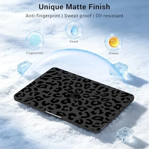 Close look at the MOSISO Leopard Grain Hard Case Compatible with MacBook Neo 13 build quality