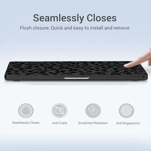 The MOSISO Leopard Grain Hard Case Compatible with MacBook Neo 13 in real use
