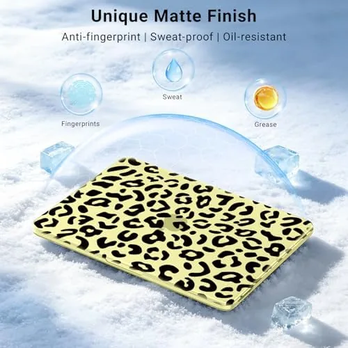 Close look at the MOSISO Leopard Grain Hard Case Compatible with MacBook Neo 13 build quality