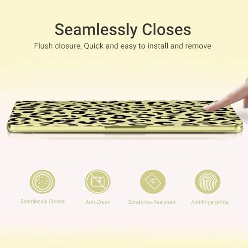 The MOSISO Leopard Grain Hard Case Compatible with MacBook Neo 13 in real use