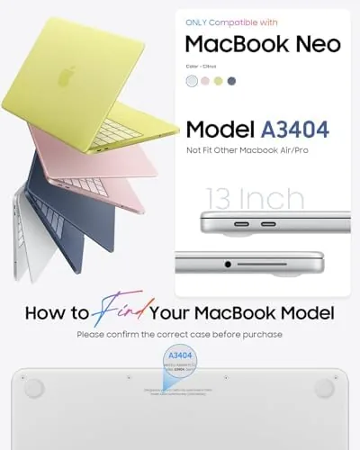 Close look at the Fintie Case for MacBook Neo 13 Inch A3404 2026, Crystal build quality