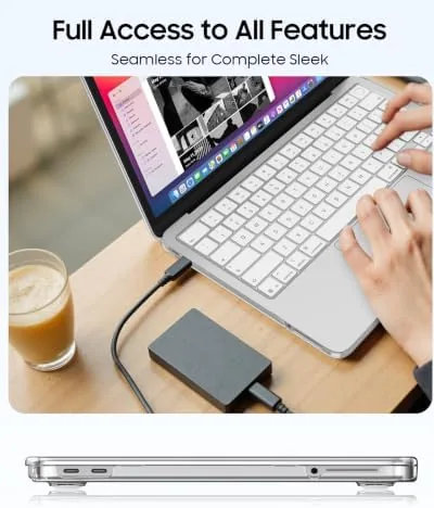 Another view of the Fintie Case for MacBook Neo 13 Inch A3404 2026, Crystal