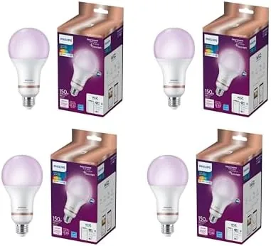 PHILIPS Smart 150W A23 LED Light Bulbs 4-Pack - Connects to Your Wi-Fi Review: Tested and Rated