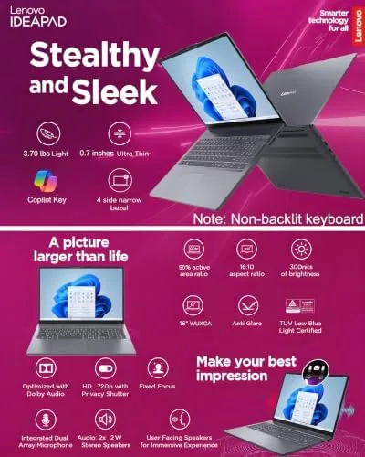 The Lenovo 16 IPS FHD+ i7-13620H Office 365 2026 16GB DDR5 in real use