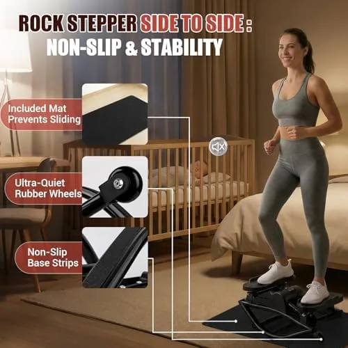 The digital display on the Rock stepper showing time and step count
