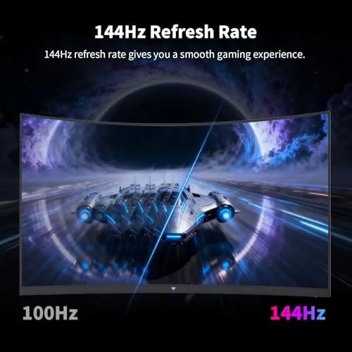 The KTC 27 Inch Curved Gaming Monitor, 1440P QHD 144Hz 1500R in real use