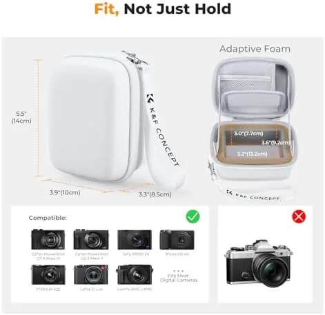 Another view of the K&F CONCEPT Carrying Case for Digital Camera, Hard Shell Protective