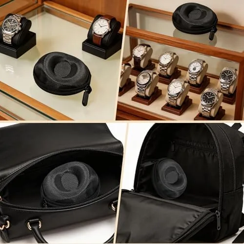 The GAQWOK 2 Pack Travel Watch Case Single Storage Box for compared in context
