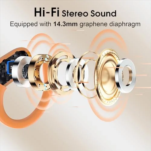 The Aptkdoe Wireless Earbuds 75H Bluetooth 5.4 Sport Headphones with Earhooks in real use