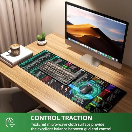 The KTRIO Excel Shortcuts Mousepad, Desk Mat, 31.5 x 11.8 in compared in context