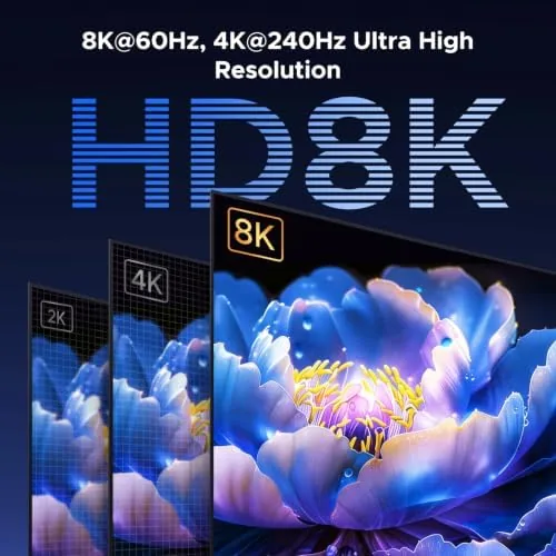 The UGREEN 8K@60Hz Displayport KVM Switch 1 Monitors 2 Computers, Aluminum in real use
