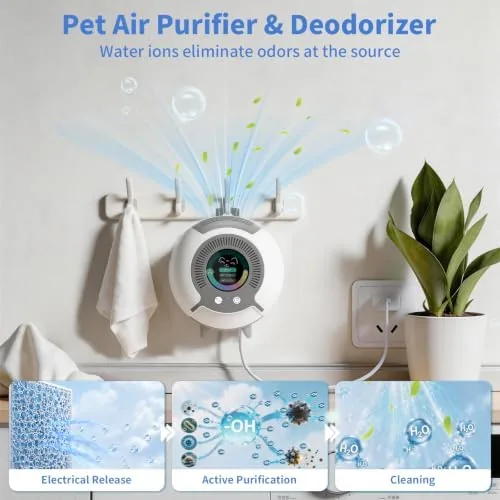 Close look at the Small Filterless Air Purifiers for Home, Water Ionic Pet Odor build quality