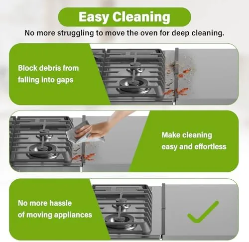 The Stove Gap Covers Stainless Steel 2 Pack, Stove Gap Filler compared in context