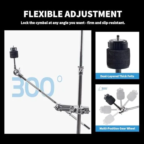 Testing the Cymbal Boom Arm Holder with Clamp L-Arm Rod Extension Arm over two weeks