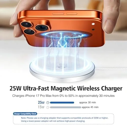 Close look at the Magnetic Wireless Charger 2Pack 25W Qi2 for Magsafe Charger for build quality
