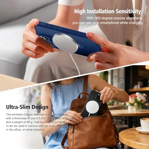 The Magnetic Wireless Charger 2Pack 25W Qi2 for Magsafe Charger for in real use