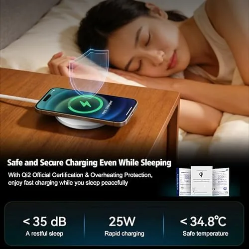 Another view of the Magnetic Wireless Charger 2Pack 25W Qi2 for Magsafe Charger for