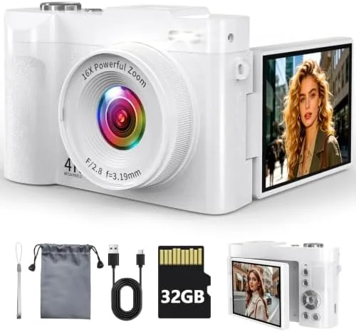 Overview of the 4K Digital Camera for Photography, 50MP Autofocus Point and Shoot