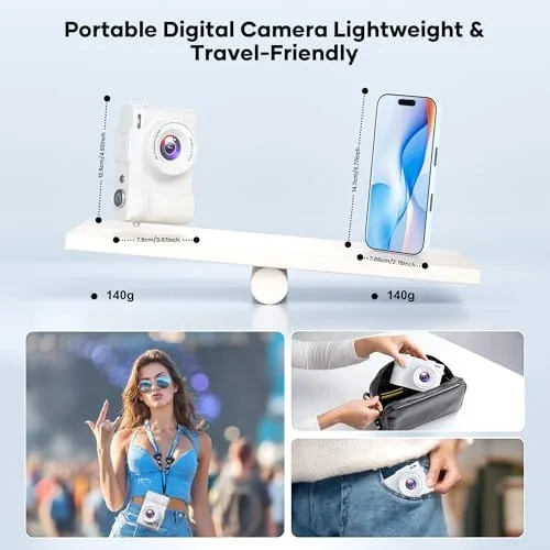 Another view of the 4K Digital Camera for Photography, 50MP Autofocus Point and Shoot