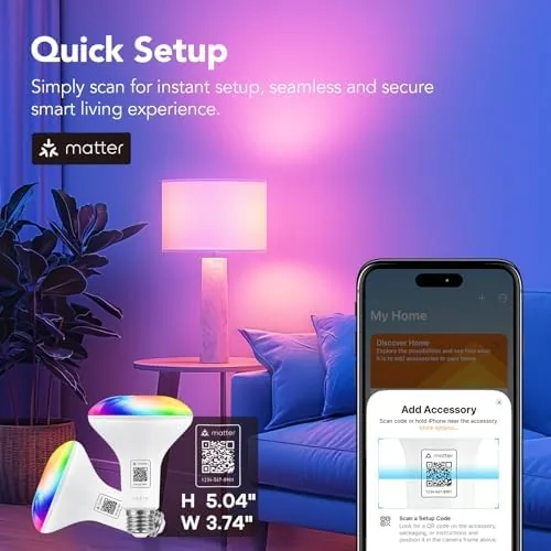 Testing the OREiN Matter BR30 Smart Light Bulbs, 60W 650lm RGBTW Color over two weeks