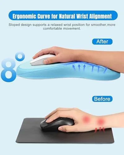Close look at the Ergonomic Mouse Pad with Sloped Memory Foam Wrist Rest | build quality