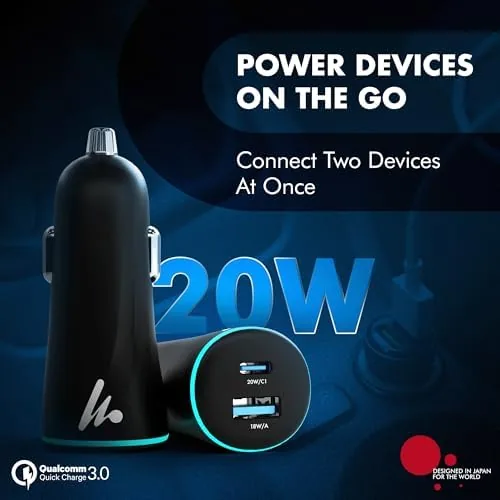 Close look at the PD 20W Wozoyo Car Charger with Type-C & USB A,Power build quality
