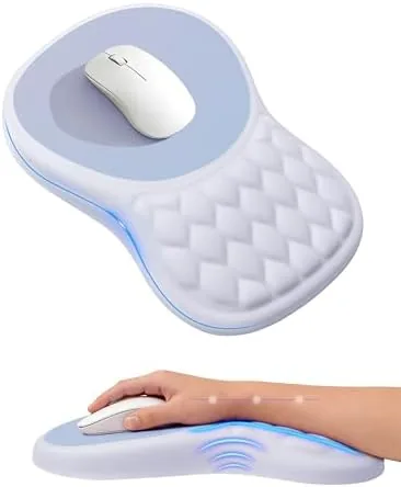 Ergonomic Mouse Pad with Sloped Memory Foam Wrist Rest | 3D Textured Wrist Cushion Review: Tested and Rated