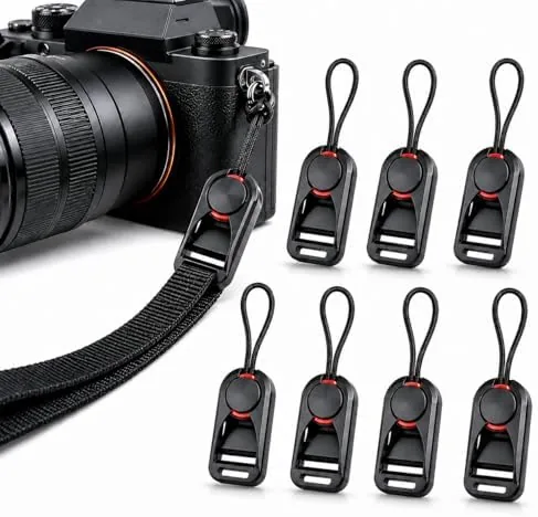 8-Piece Camera Strap Quick Release Connector Kit | Includes quick-release buckles and anchor connectors Review: Tested and Rated