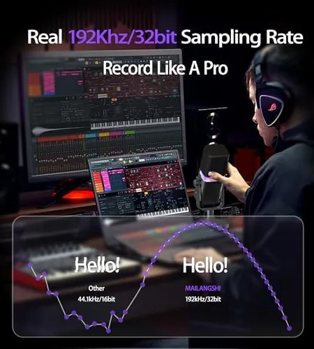 Close look at the MAILANGSHI 192KHz/32bit Dynamic Podcast Microphone for PC, USB & XLR build quality