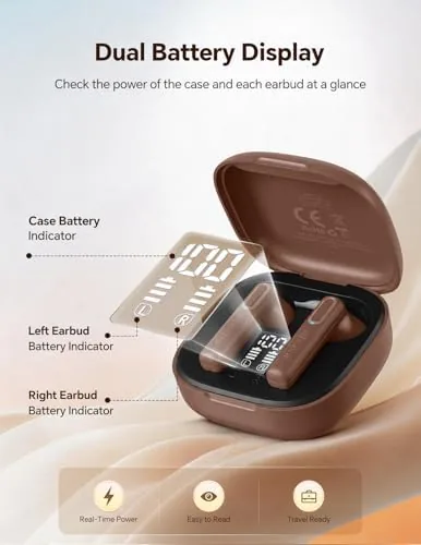 Close look at the dbsono True Wireless Earbuds Bluetooth Headphones: Ultra-Lightweight Brown | All-Day build quality