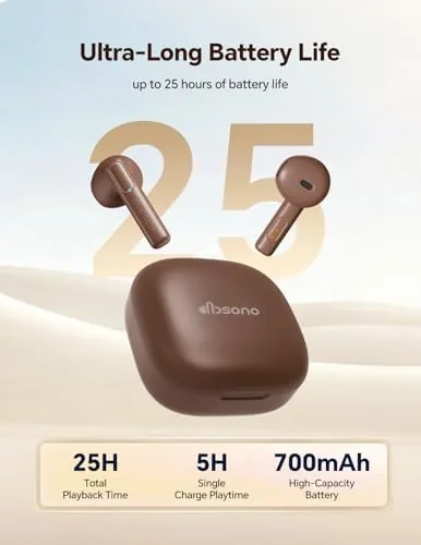 Another view of the dbsono True Wireless Earbuds Bluetooth Headphones: Ultra-Lightweight Brown | All-Day