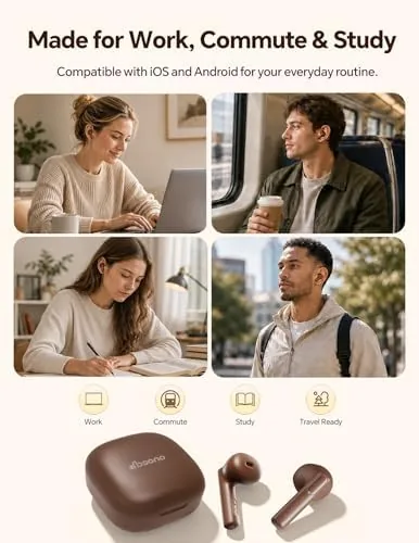 The dbsono True Wireless Earbuds Bluetooth Headphones: Ultra-Lightweight Brown | All-Day compared in context