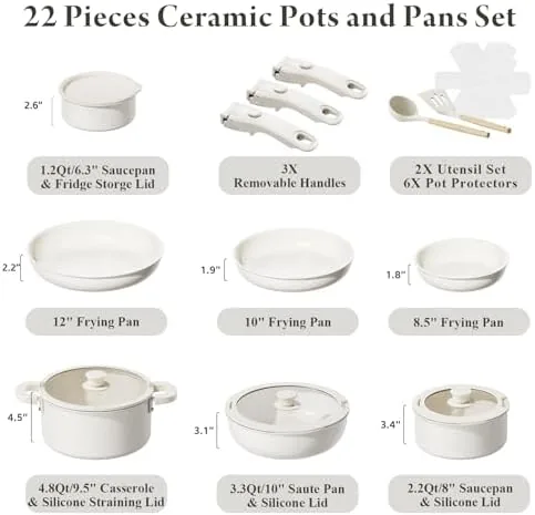 Close up of the removable handle clicking onto a white ceramic pot