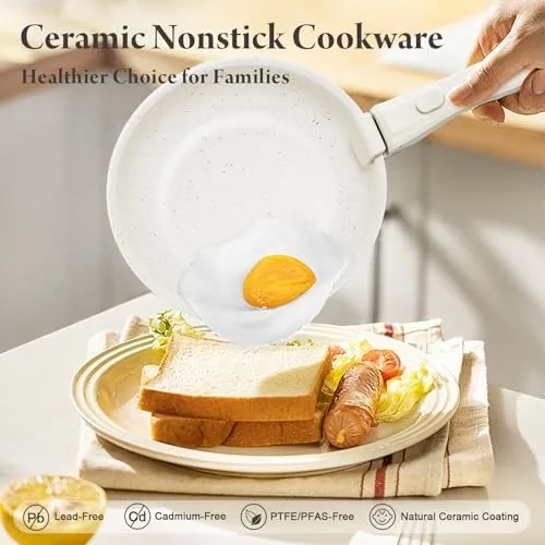 The removable handle set next to a fixed handle set and a nesting set