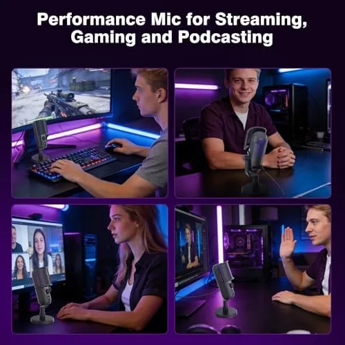 Testing the USB Microphone for PC Gaming,Streaming&Podcast,Plug & Play RGB Desktop Mic over two weeks