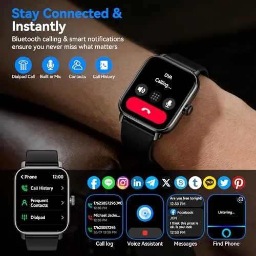 Close look at the Smart Watches for Men Women with Alexa Built-in, Bluetooth Call build quality