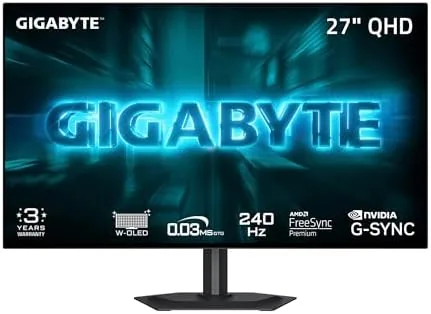 GIGABYTE - GO27Q24G - 27" W-OLED Gaming Monitor - QHD 2560 x 1440-240Hz Review: Tested and Rated