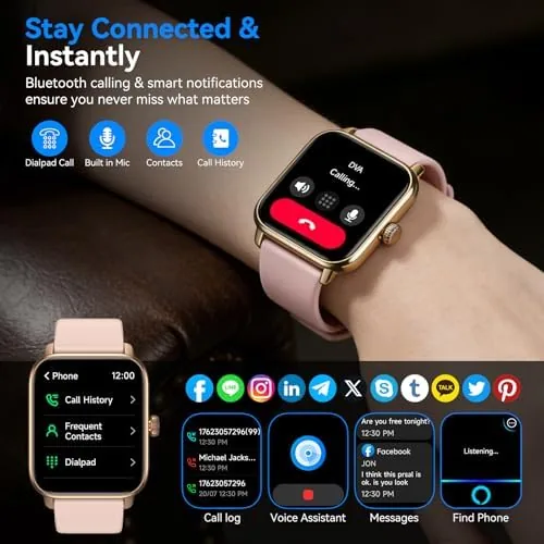Close look at the Smart Watches for Men Women with Alexa Built-in, Bluetooth Call build quality