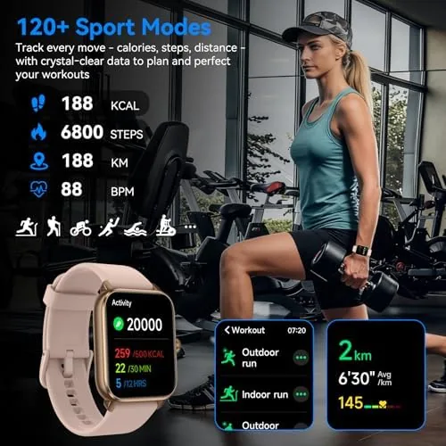 Detail shot of the Smart Watches for Men Women with Alexa Built-in, Bluetooth Call features