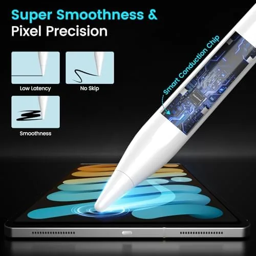 Another view of the Stylus Pen for iPad 2026-2018, 35H Long Battery, Palm Rejection