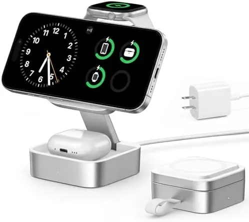 Overview of the 3 in 1 Wireless Charging Station for Apple Devices, Magnetic