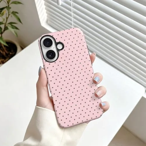 Another view of the inewateri Compatible for Magnetic Case for iPhone 16, Aesthetic Polka