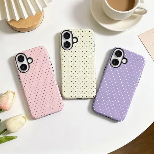 The inewateri Compatible for Magnetic Case for iPhone 16, Aesthetic Polka compared in context
