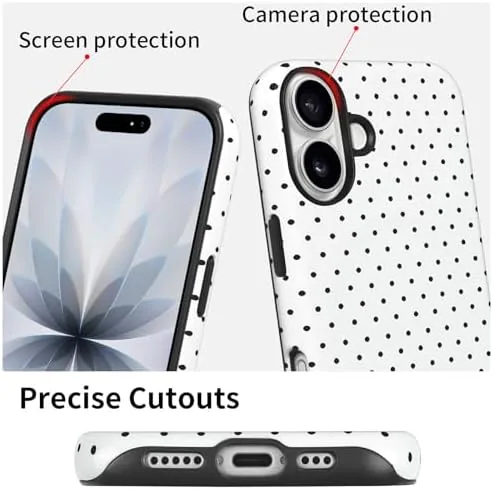 The inewateri Compatible for Magnetic Case for iPhone 17, Aesthetic Polka in real use