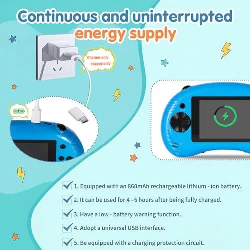 Close up of the handheld's 3.2 inch HD screen and its compact button layout
