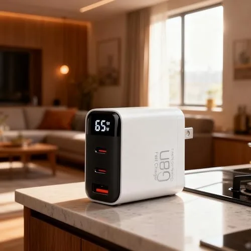 The 65W 3-Port USB C Wall Charger Block with 2Pack Extra compared in context