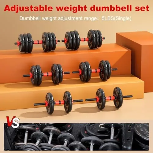 The Adjustable Dumbbell Set, 20/30/45/70/90lbs, 5 in 1 Multi-Function Dumbbells | compared in context